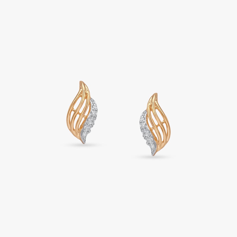 Lush Curve Diamond Stud Earrings,,hi-res image number null