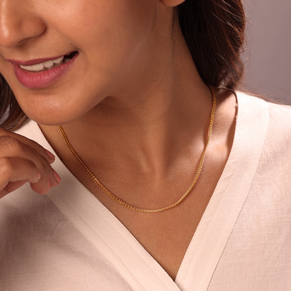 Twisted Rope 22 Kt Gold Chain,,hi-res image number null
