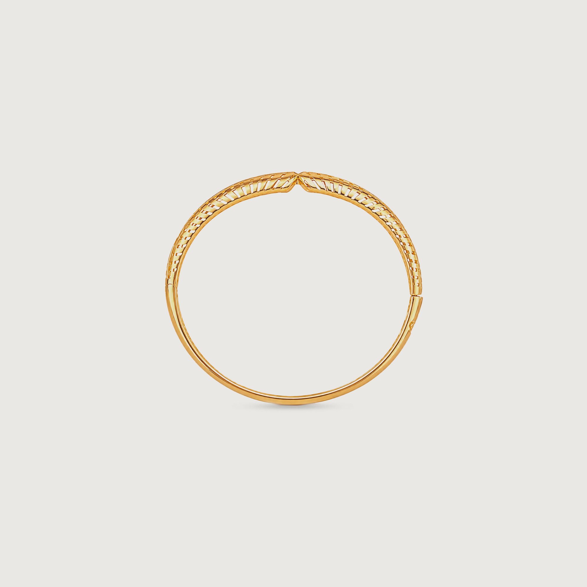 Graceful Leaf Gold Bangle,,hi-res image number null