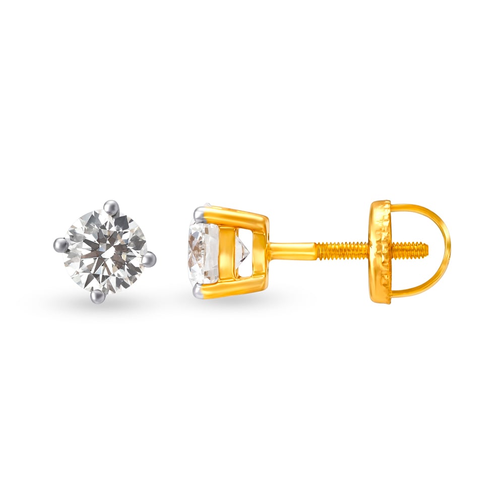 Radiant Glow Solitaire Stud Earrings,,hi-res image number null