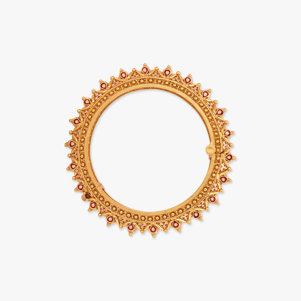 Floral Meenakari Kankan Gold Bangles,,hi-res image number null