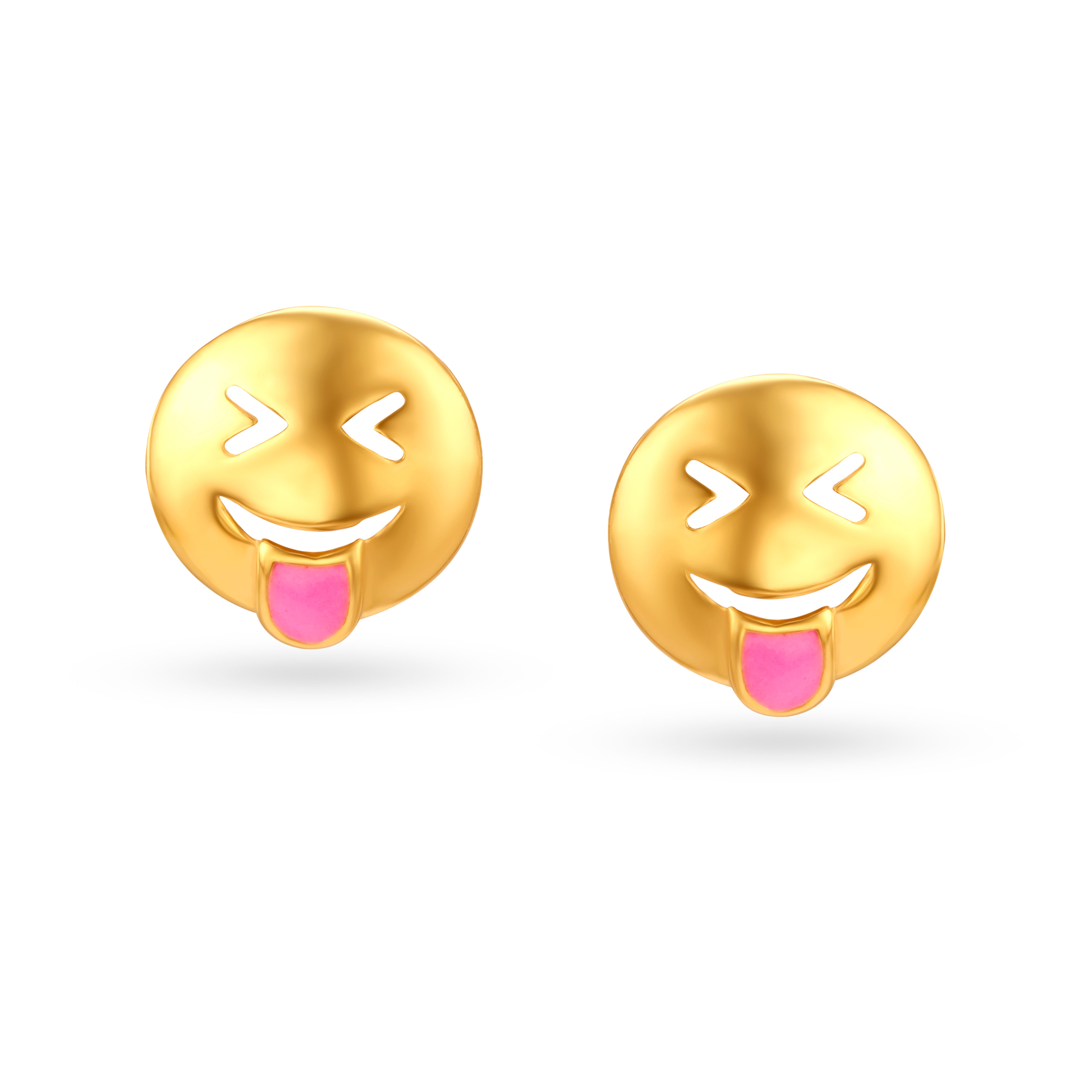 Smiley Emoticon Stud Earrings for Kids
