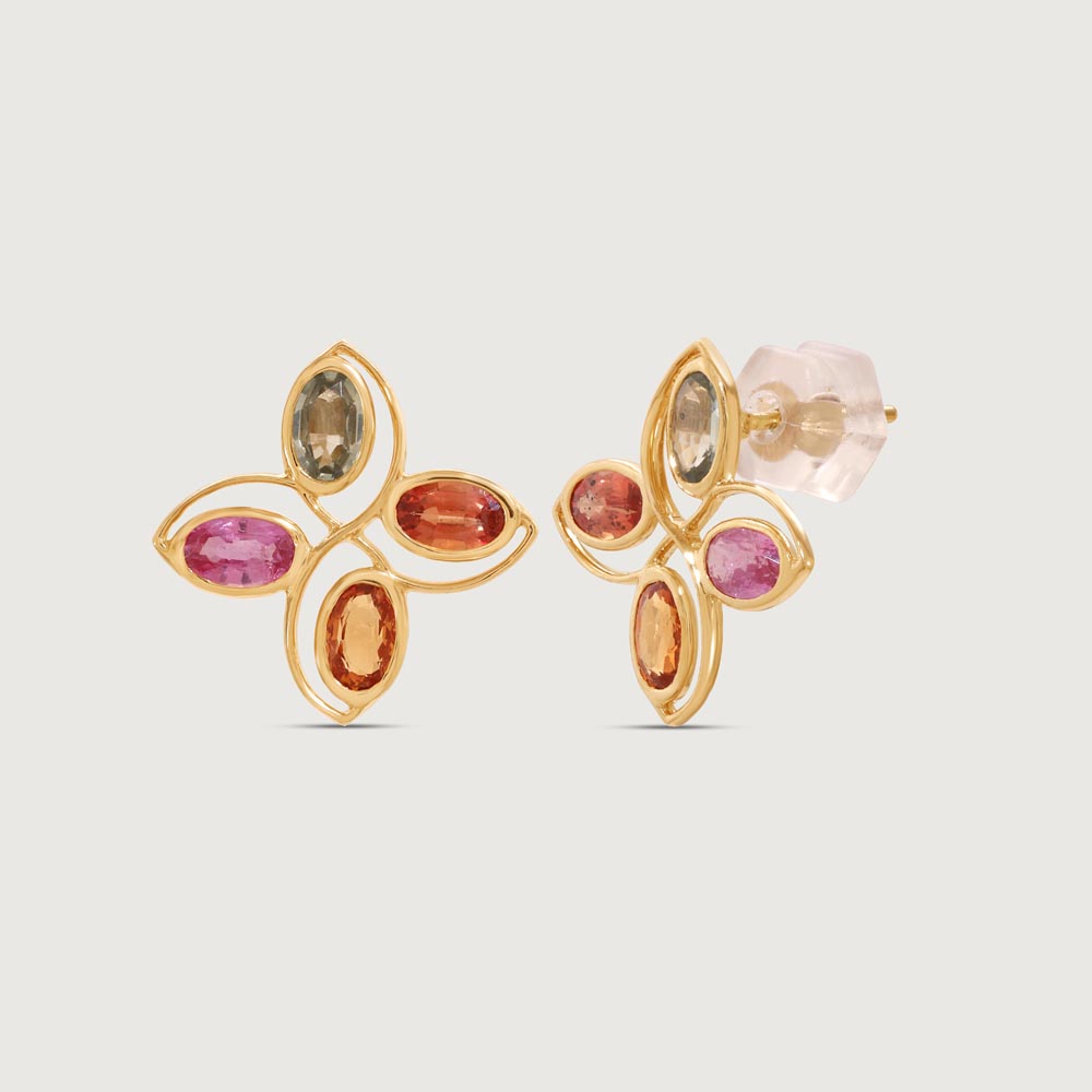 Chic Whirl Sapphire Stud Earrings,,hi-res image number null