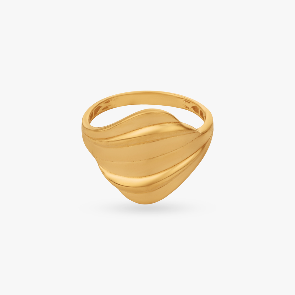 Crest Curve Gold Ring,,hi-res image number null