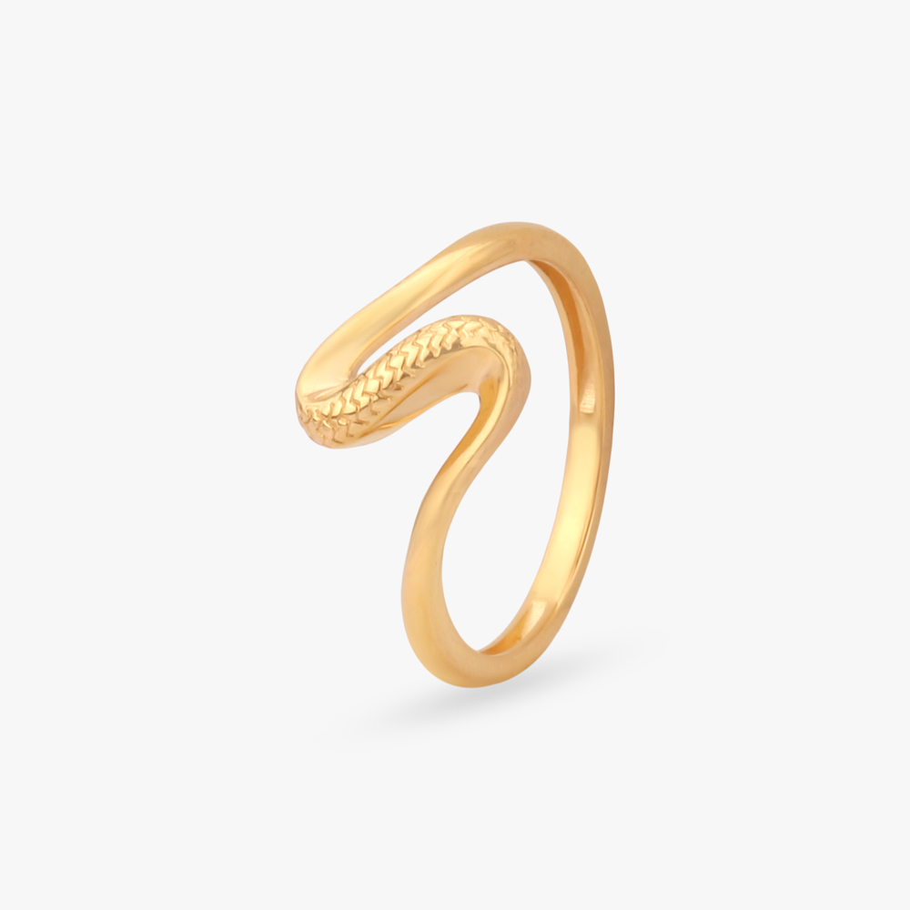 Contour Curve Gold Ring,,hi-res image number null