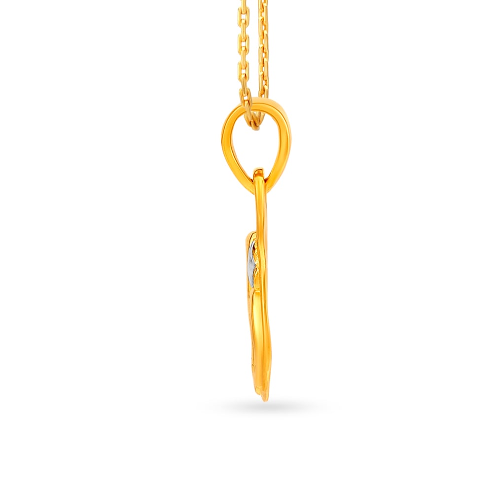 August Yellow Gold Dual-Tone Om Pendant,,hi-res image number null