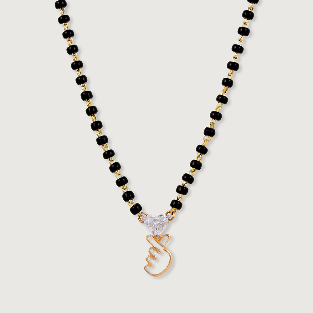 Korean Love 14 kt Gold & Diamond Mangalsutra,,hi-res image number null