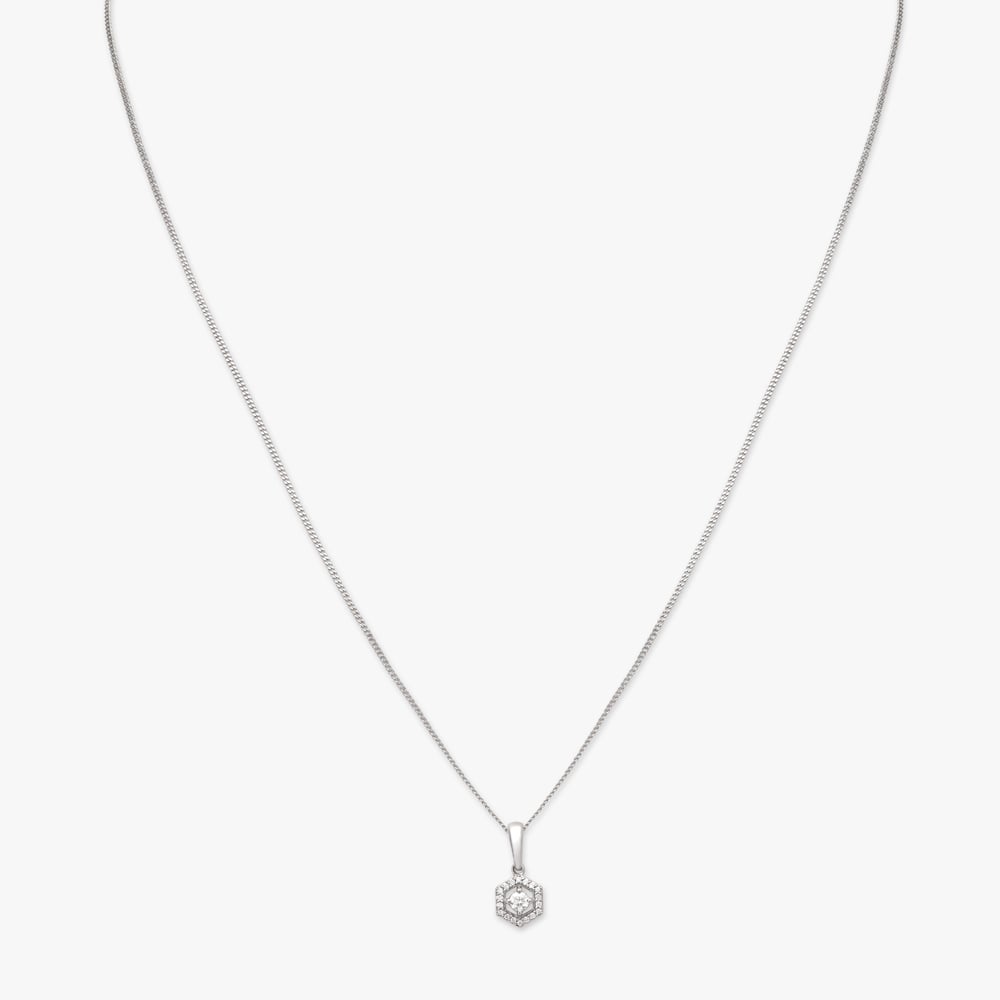 Refined Grace Platinum Pendant With Chain,,hi-res image number null
