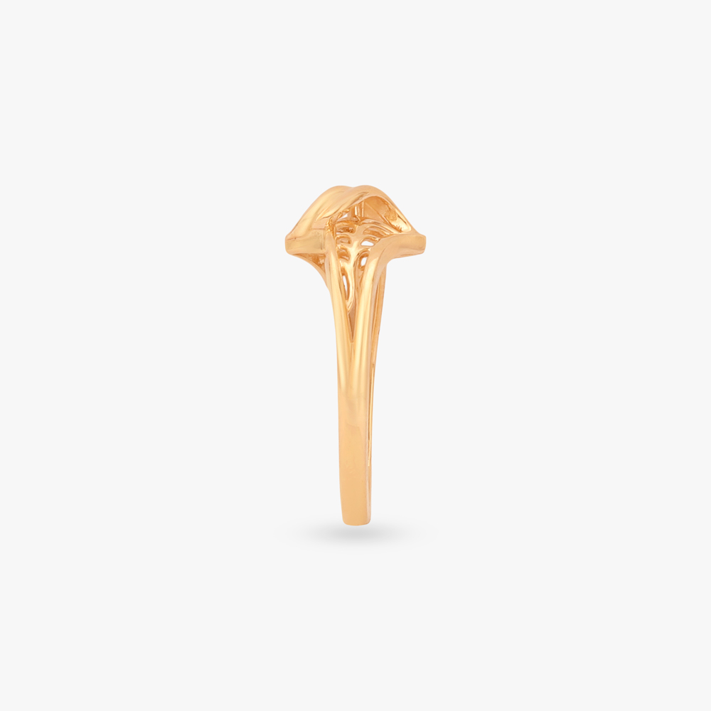 Sculpted Ribbon Gold Ring,,hi-res image number null