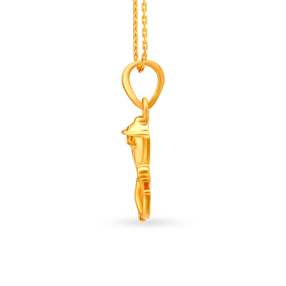 

Lord Ganesha Inspired Hypnotic Gold Pendant