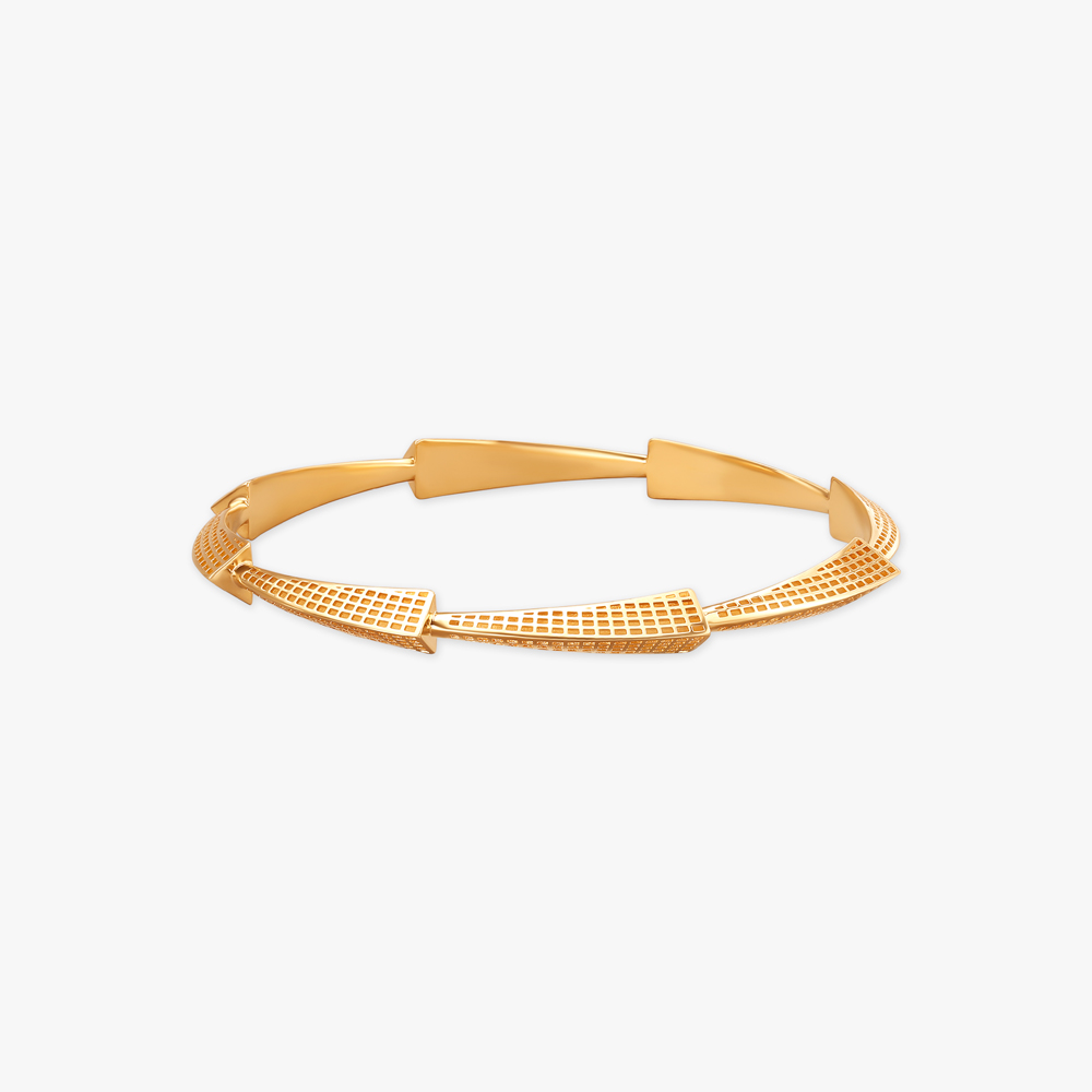 Chic Geometry Gold Bangle,,hi-res image number null