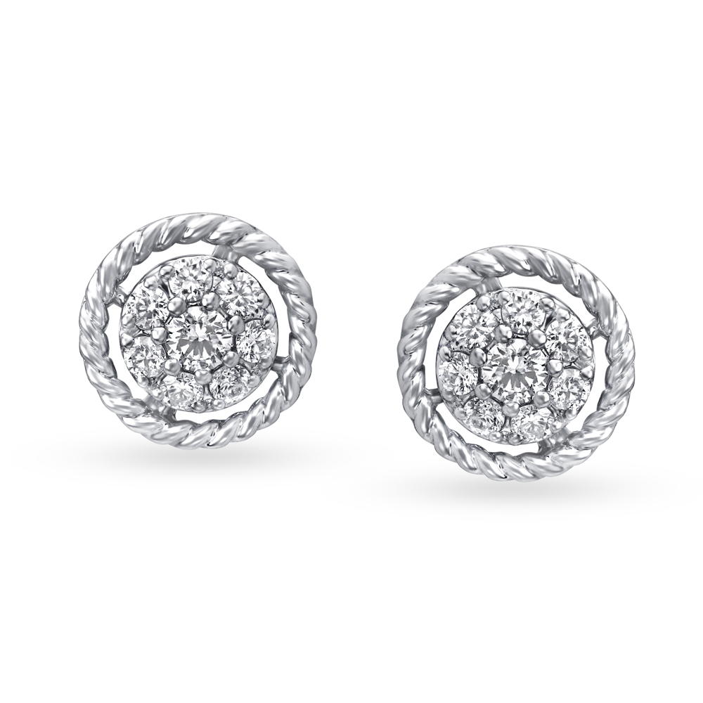Radiant Stylish Diamond Stud Earrings