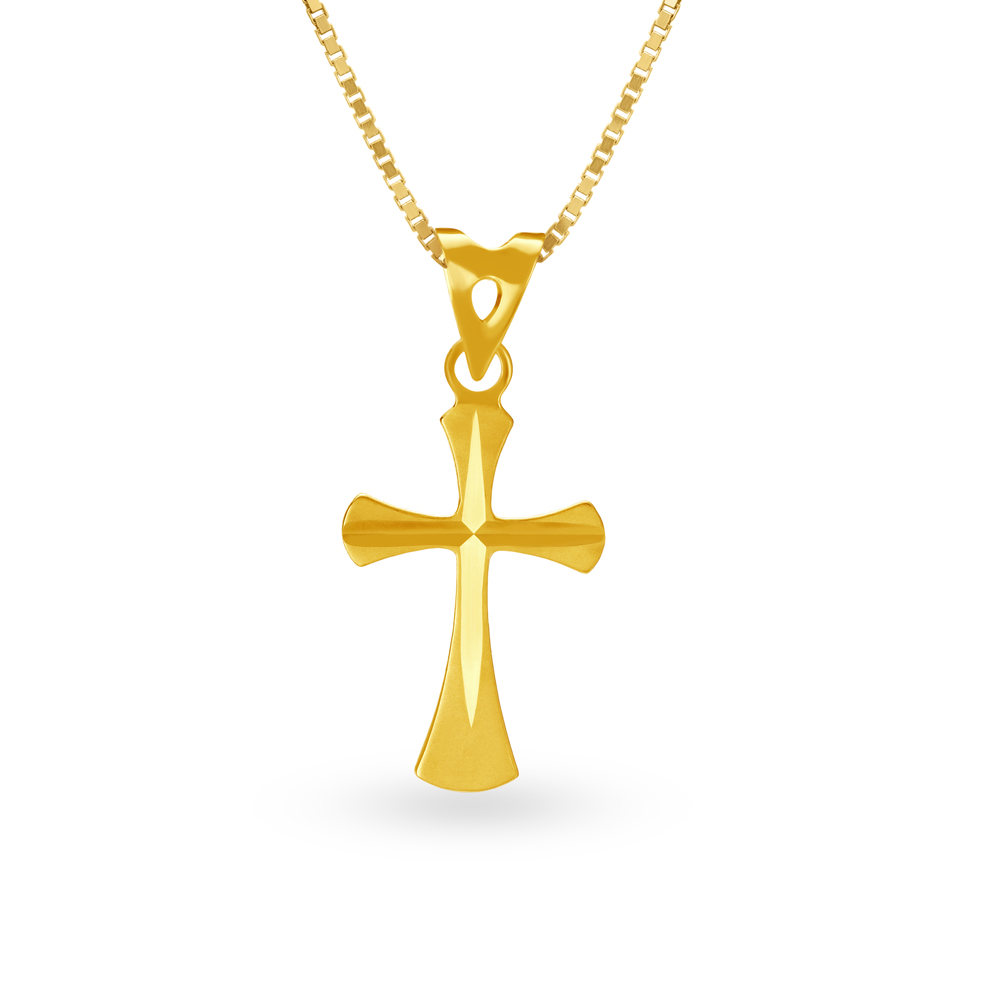 Beautiful 22 Karat Yellow Gold Cross Pendant