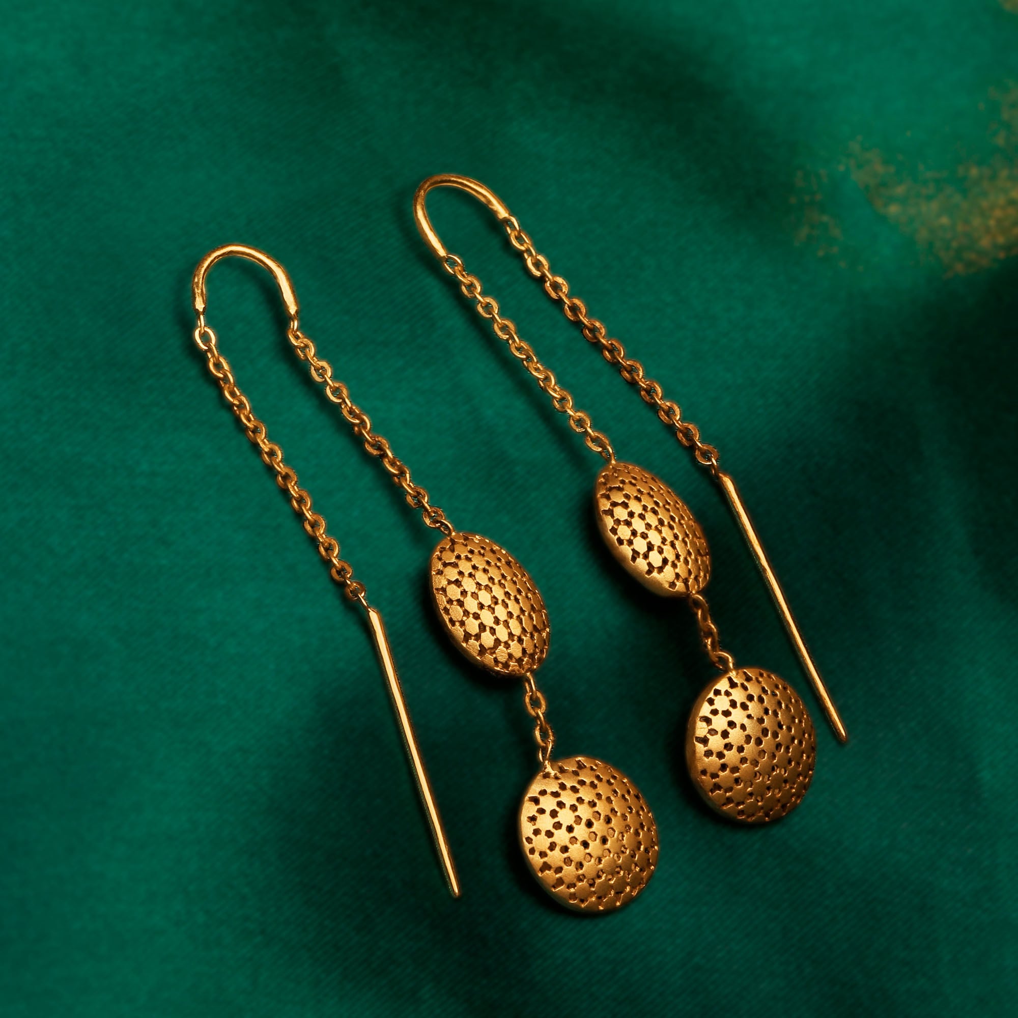 Contemporary Mesh Drop Earrings,,hi-res image number null