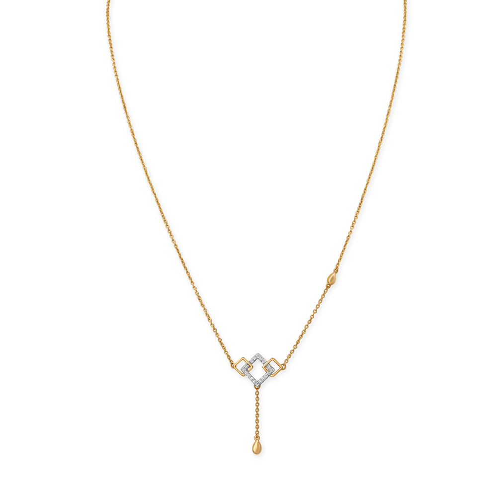 Interlinked Geometric Diamond Necklace,,hi-res image number null