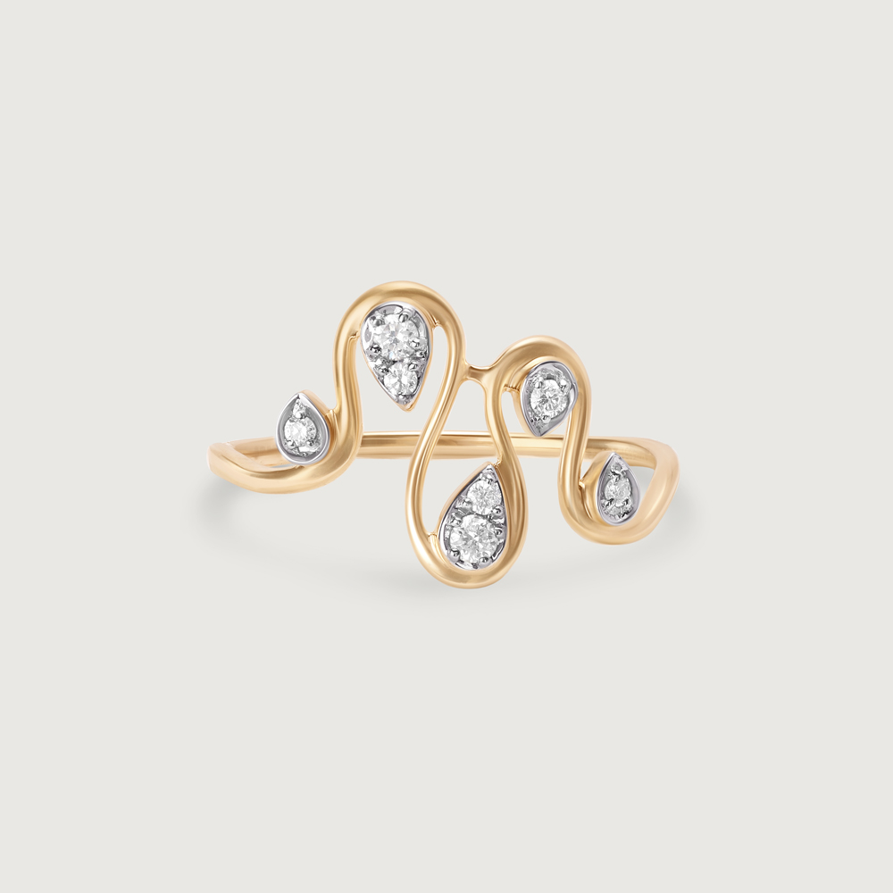 Harmony River 14 Kt Gold & Diamond Ring,,hi-res image number null