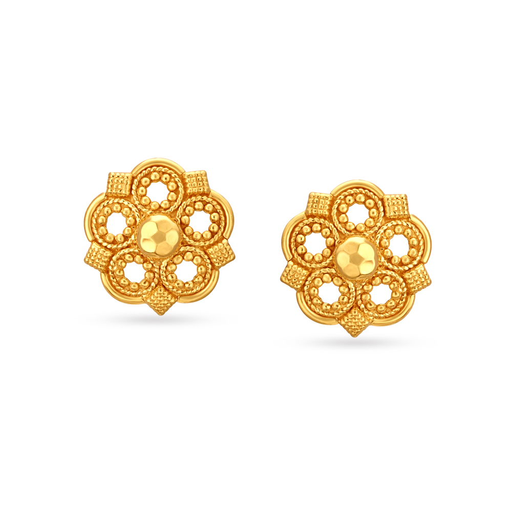 Exquisite Floral Stud Earrings