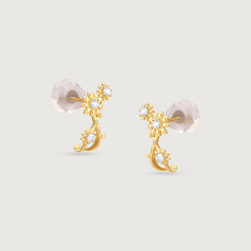 Dewdrop Daisy Diamond bracelet Earrings,,hi-res image number null