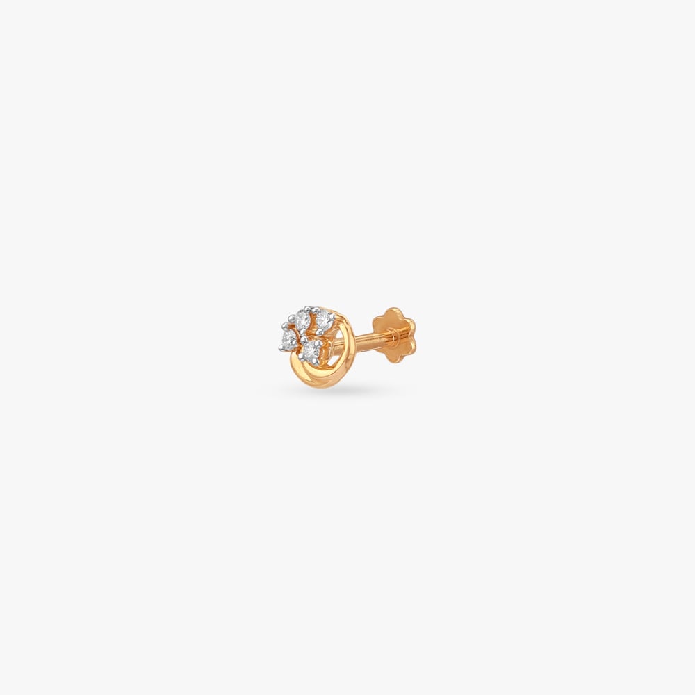 

Bloom Curl Diamond Nose Pin