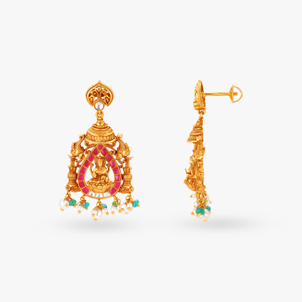 Vara Mahalakshmi Grandeur Gold Necklace Set,,hi-res image number null