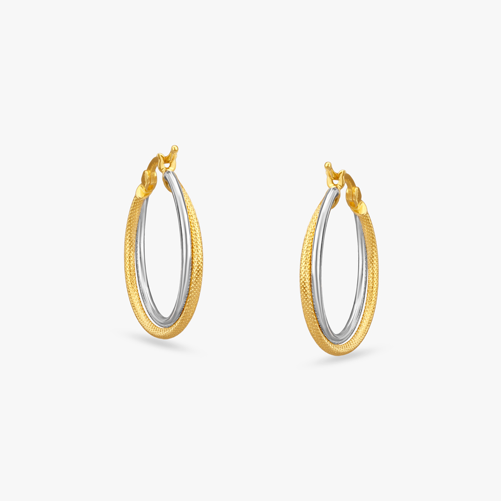 

Orbit Fusion Gold Hoop Earrings