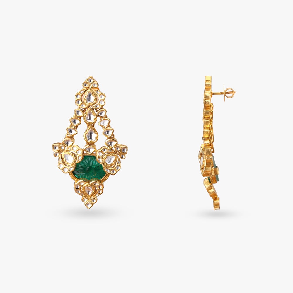 Majestic Aura Gold Drop Earrings,,hi-res image number null
