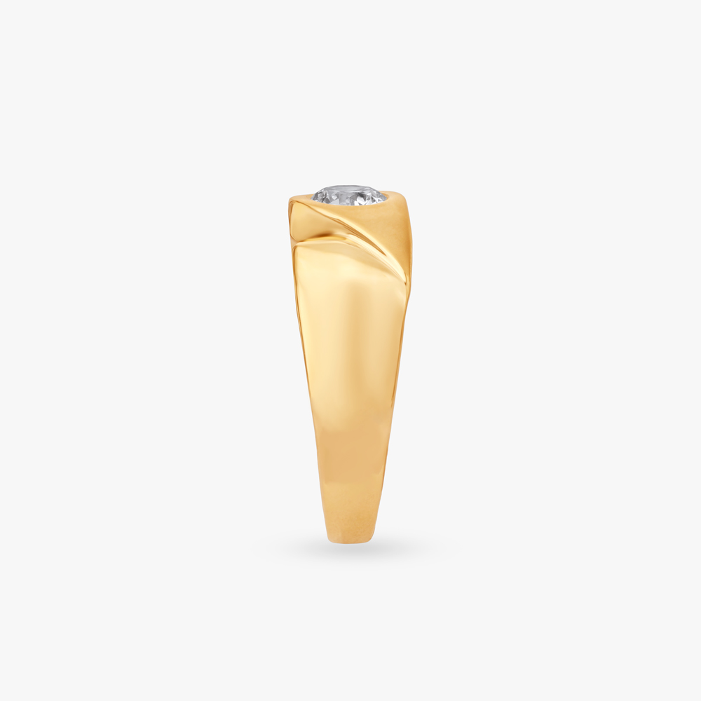 Signature Charm Solitaire Ring for Men,,hi-res image number null