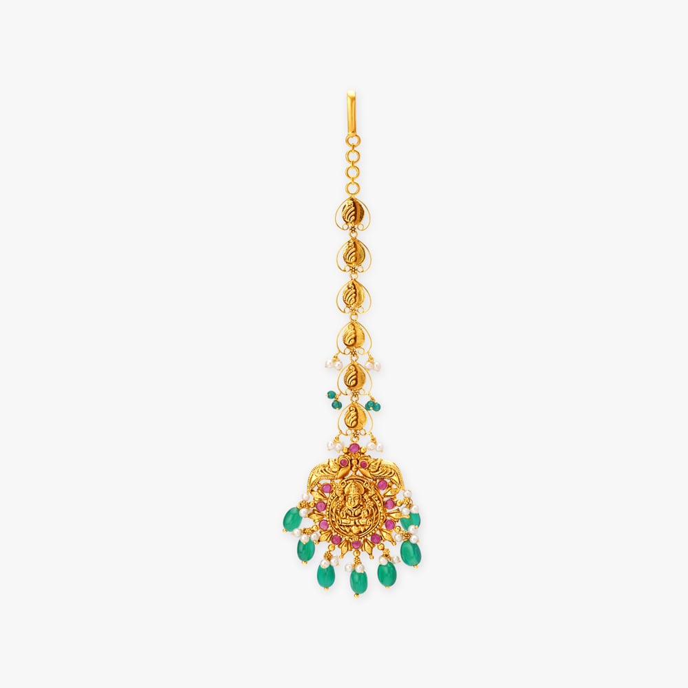 Divine Goddess Gold Maang Tikka,,hi-res image number null