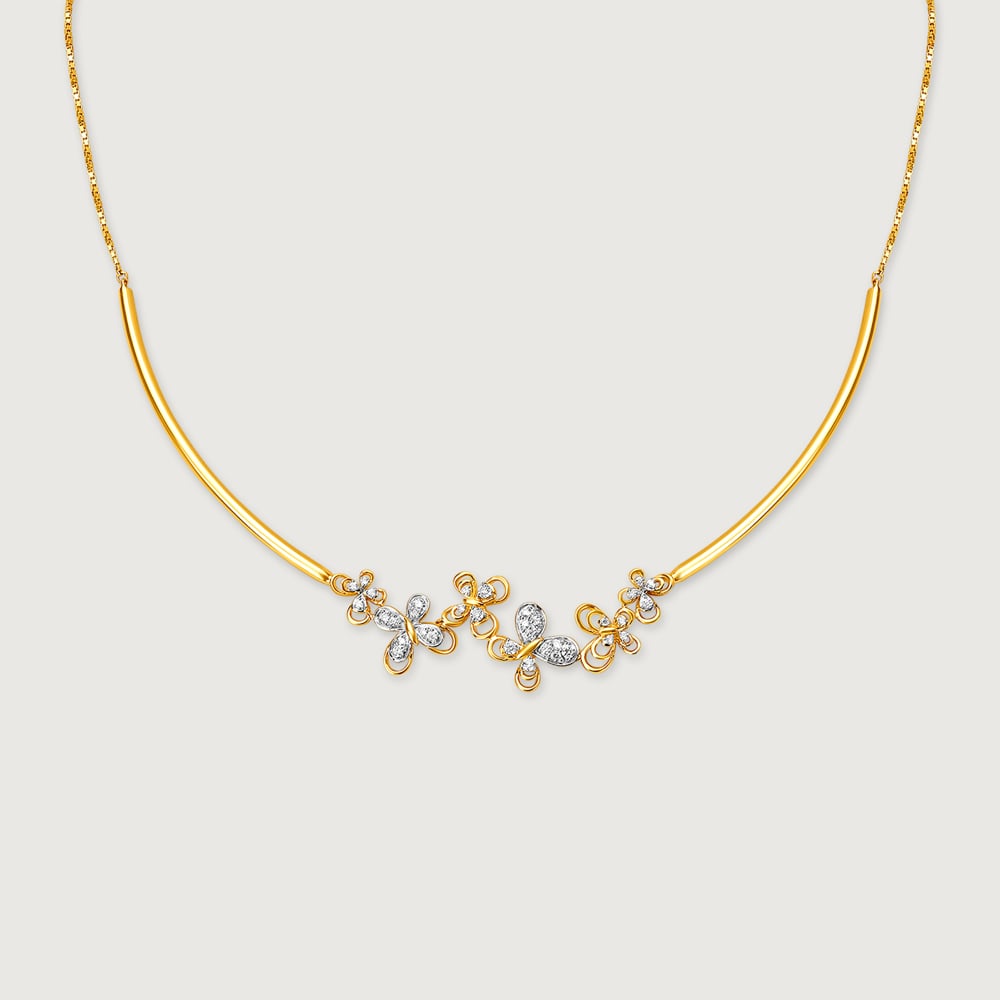 Butterfly Garden Diamond Necklace,,hi-res image number null