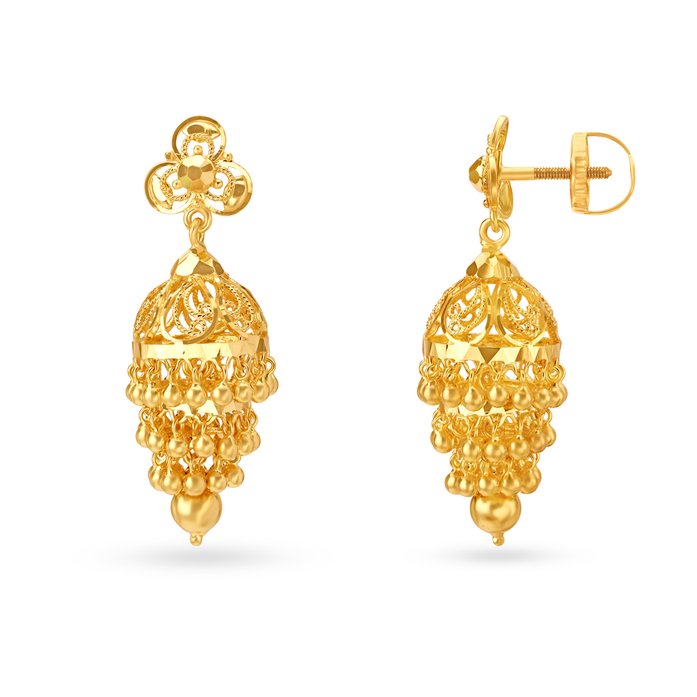 Graceful Traditional Jhumkas,,hi-res image number null
