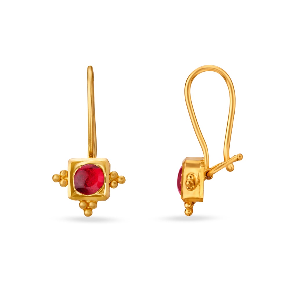 Glossy Cubical Drop Earrings,,hi-res image number null