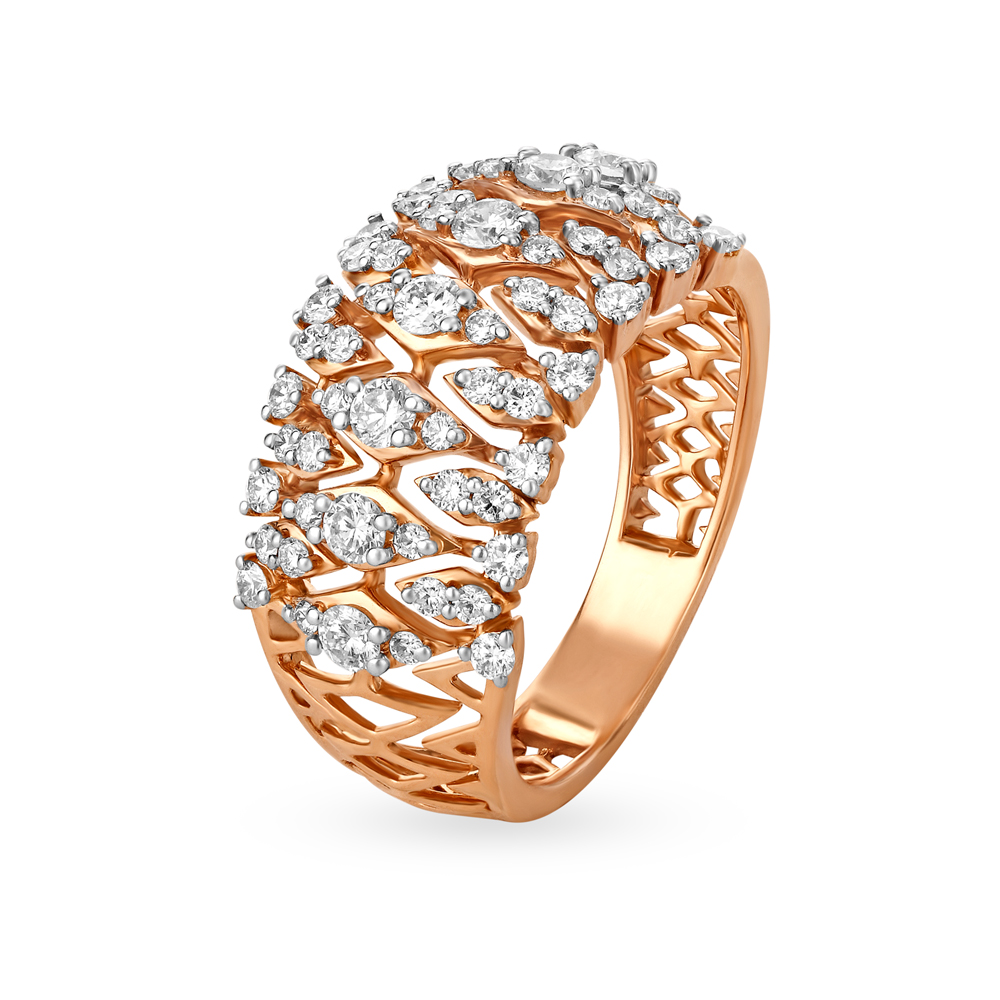 Buy Mia by Tanishq Constellation Dreams 14KT Diamond Finger Ring 17.25 at  Amazon.in