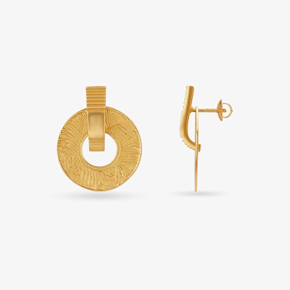 Circle Play Gold Earrings,,hi-res image number null