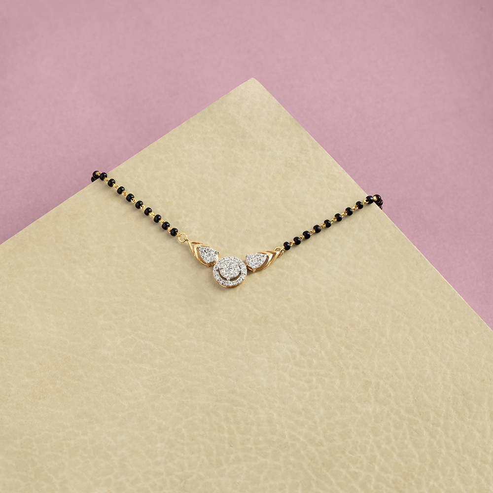 Elegant Charm Gold and Diamond Mangalsutra,,hi-res image number null