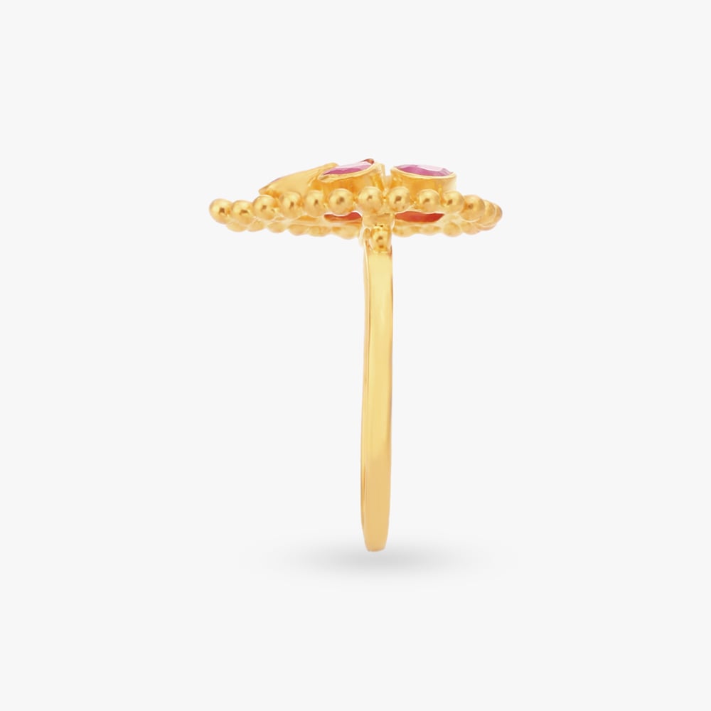 Teardrop Elegance Gold Finger Ring,,hi-res image number null