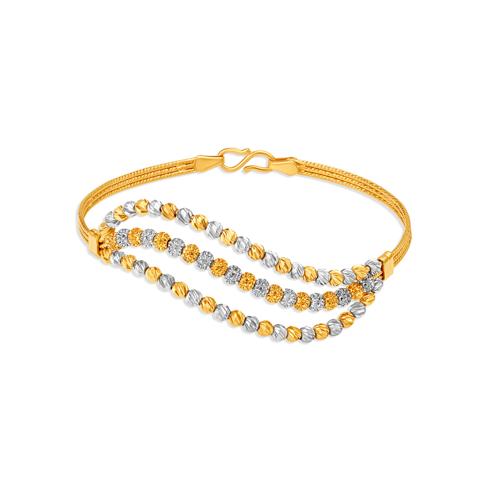 Buy Delicate 22 Karat Yellow Gold Flower Bangle at Best Price | Tanishq UAE