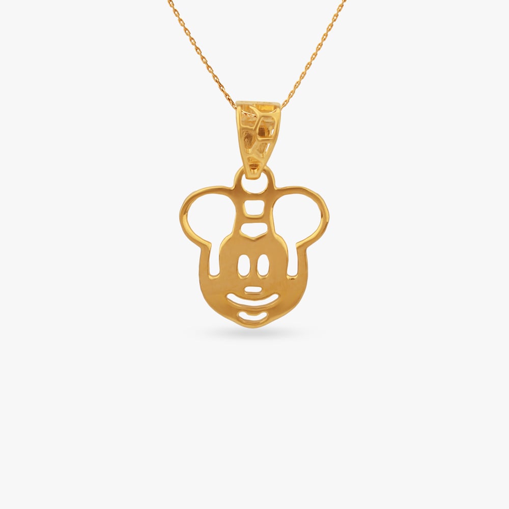

Happy Mouse Gold Pendant for Kids