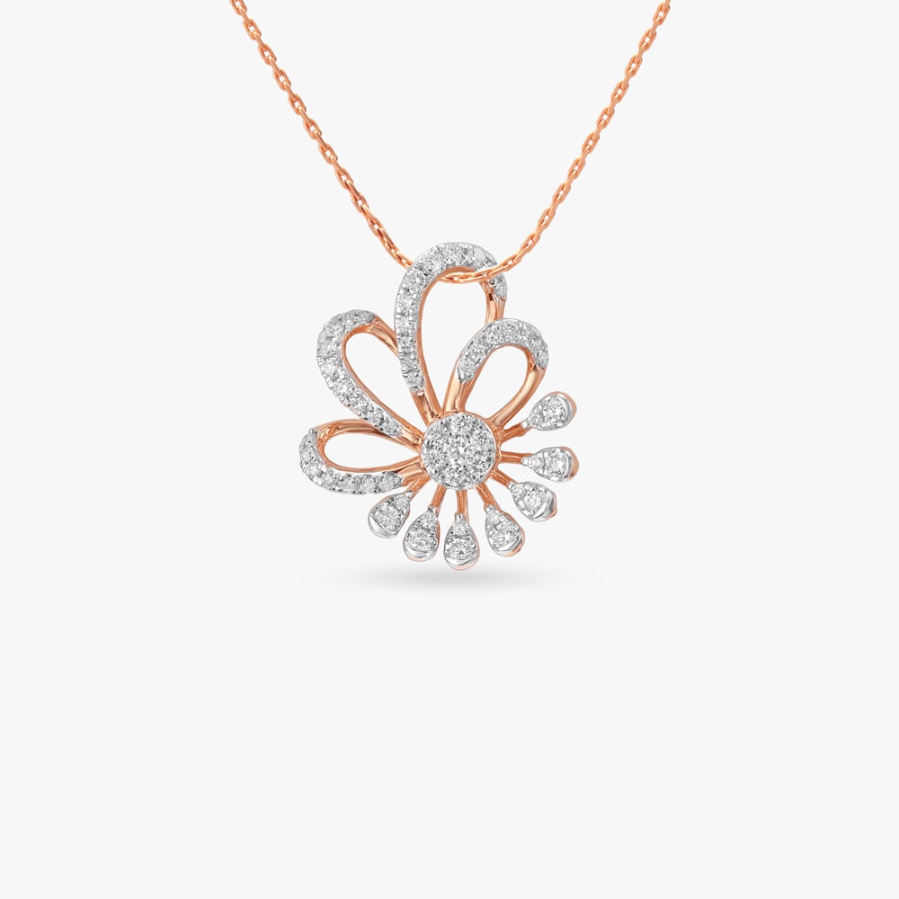Whimsical Bloom Diamond Pendant,,hi-res image number null