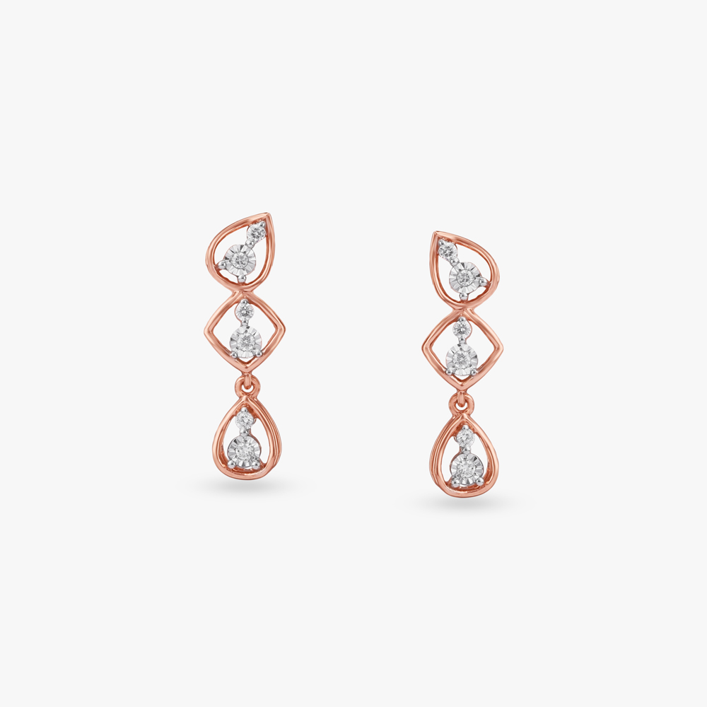 Triple Muse Diamond Drop Earrings,,hi-res image number null