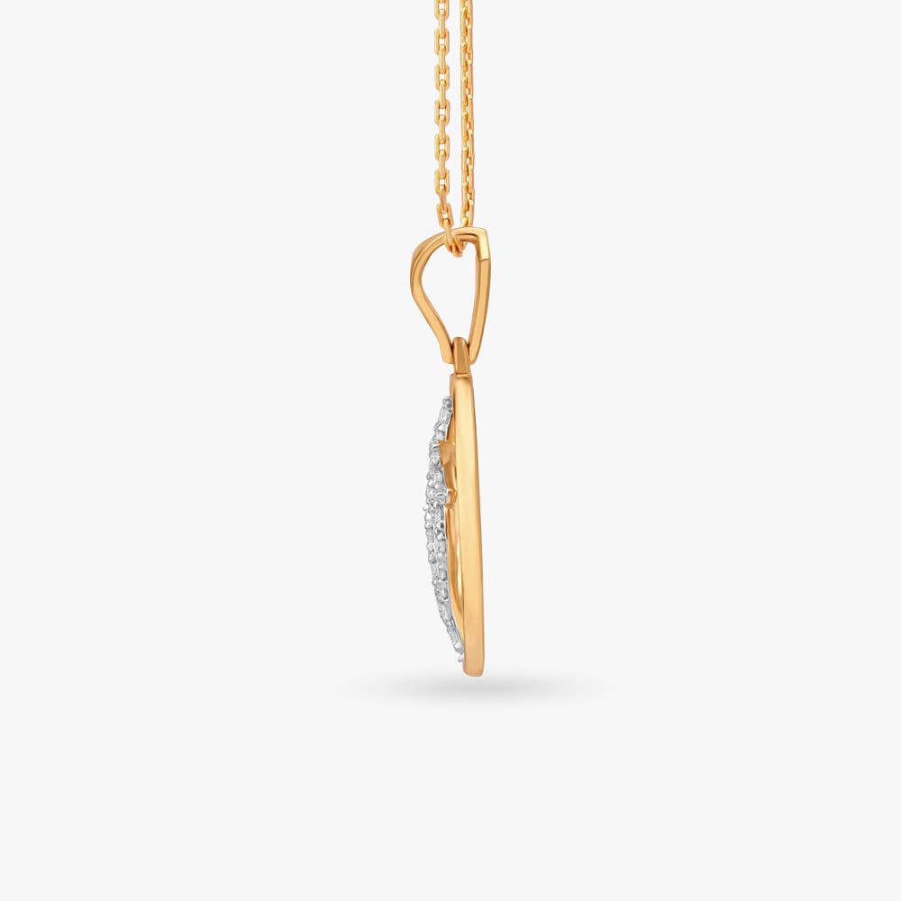 Positive Vibes Om Diamond Pendant,,hi-res image number null