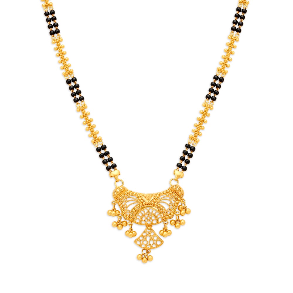 

Splendid 22 Karat Yellow Gold Beaded Mangalsutra