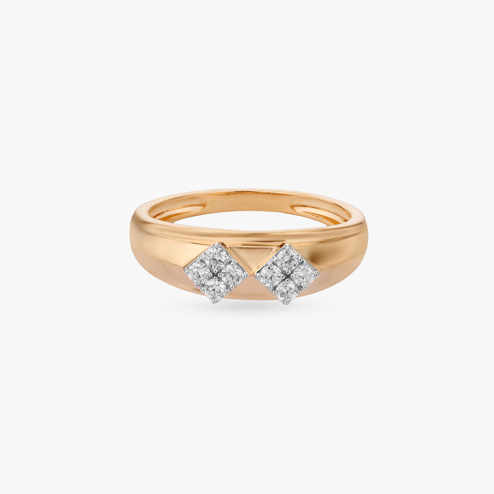 Bold Double Diamond Ring For Men,,hi-res image number null