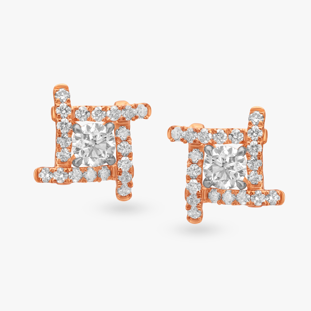 Chequered Romance Stud Earrings