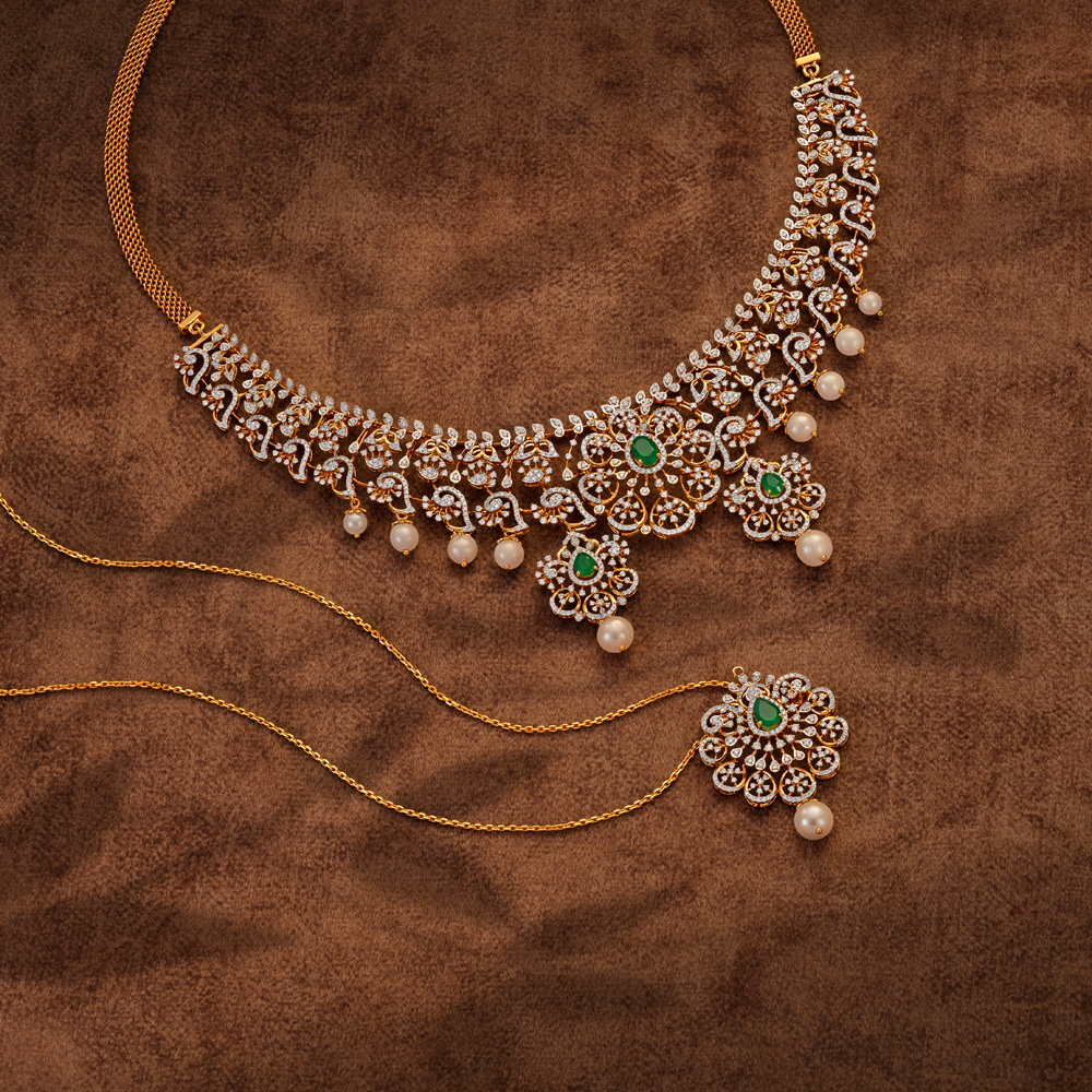 Radiant Heirloom Diamond Necklace Set,,hi-res image number null