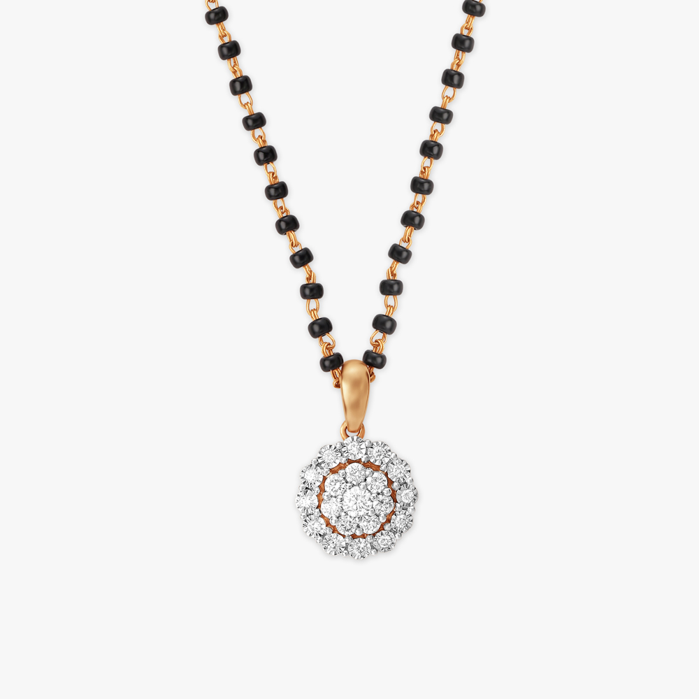 Floral Reminder Diamond Mangalsutra,,hi-res image number null