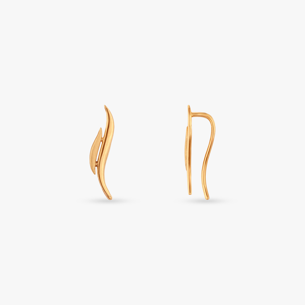 Twin Flame Gold Stud Earrings,,hi-res image number null