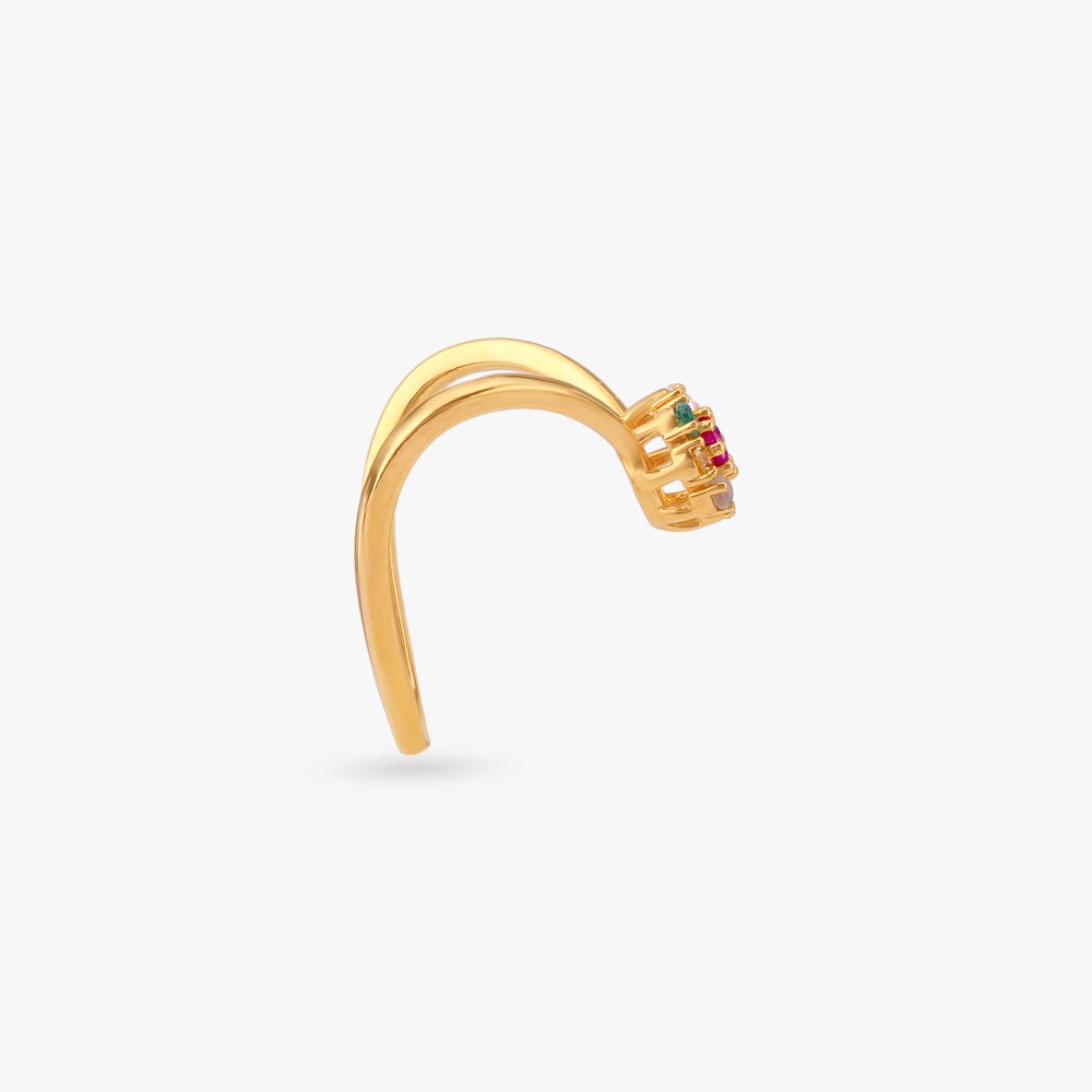 Navaratna Vanki Diamond Ring,,hi-res image number null