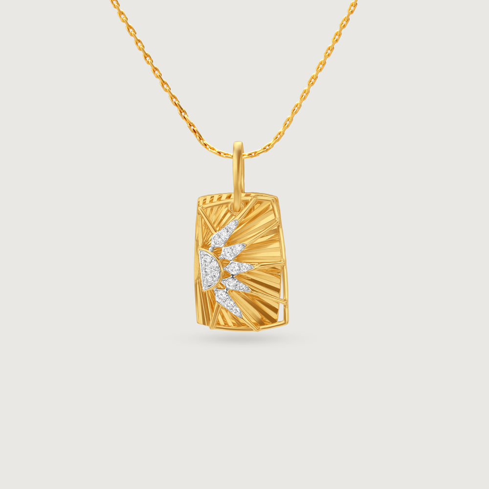 Solar Edge Diamond Pendant,,hi-res image number null