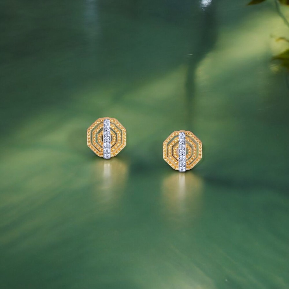 Urban Hexa Diamond Stud Earrings,,hi-res image number null