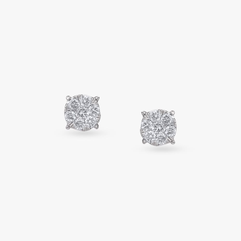 Frost Glow Diamond Stud Earrings,,hi-res image number null